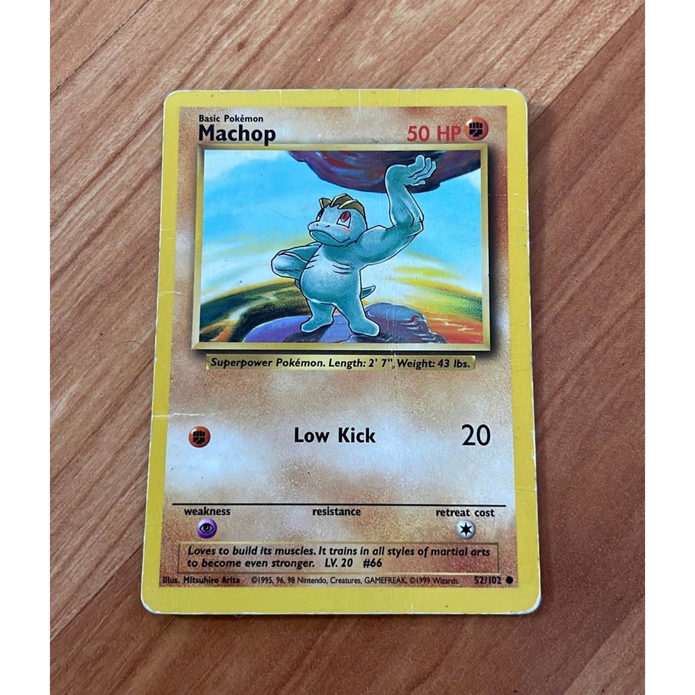 Machop Pokemon Card Good‎ Condition